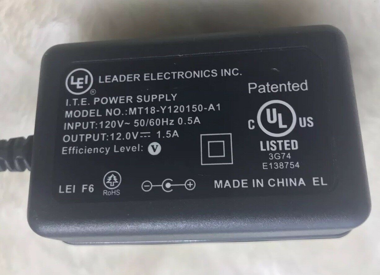 NEW LEI MT18-Y120150-A1 12V 1.5A I.T.E Power Supply Adapter Adaptor